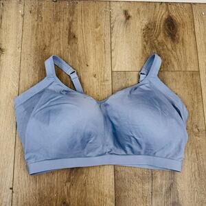 Warners Blue Wide Band Wireless Full Coverage T Shirt Bra Women’s Size 3X